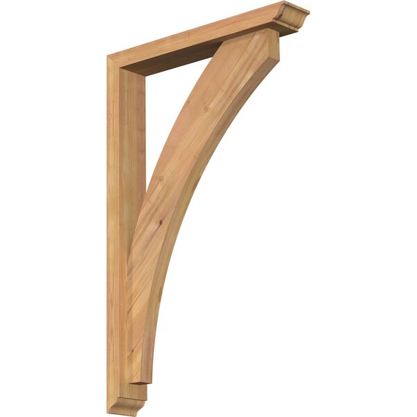 Ekena Millwork Thorton Traditional Smooth Bracket w/ Offset Brace, Western Red Cedar, 3 1/2"W x 20"D x 32"H BKT0402X20X32THR01SWR - main